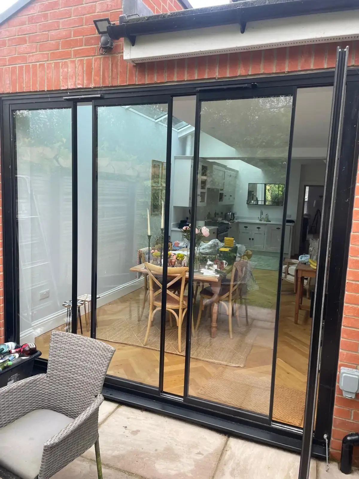 external slide and fold doors