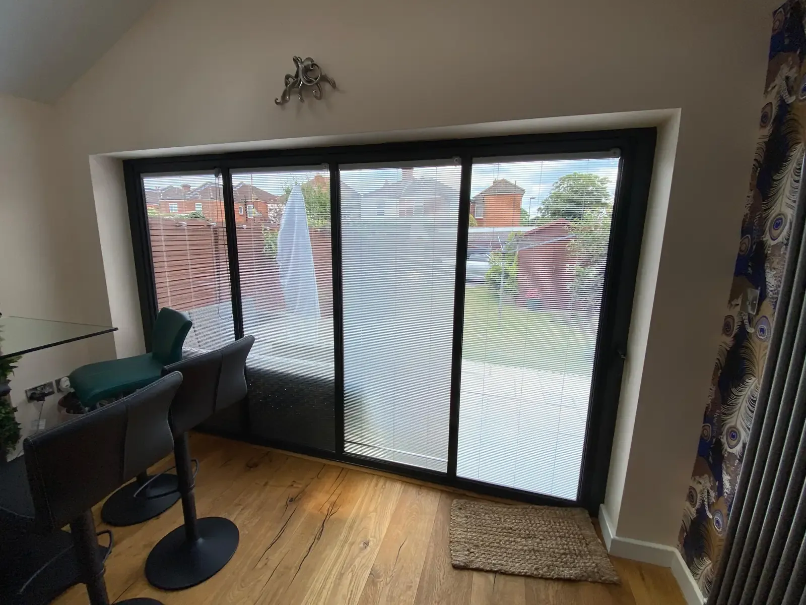 bi fold doors with integral blinds