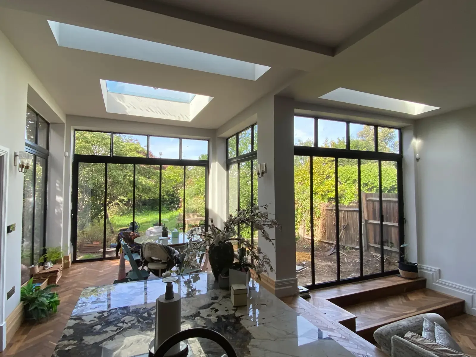 concertina doors with glass