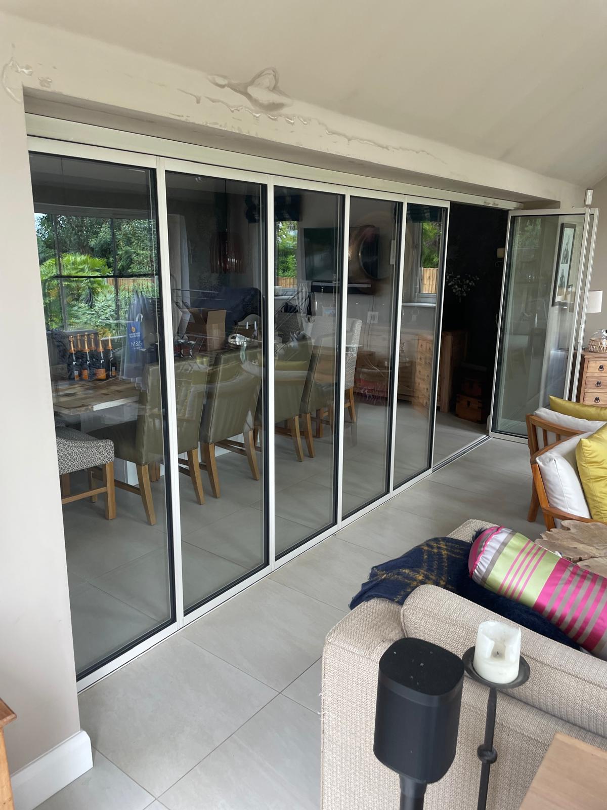 white internal sliding doors