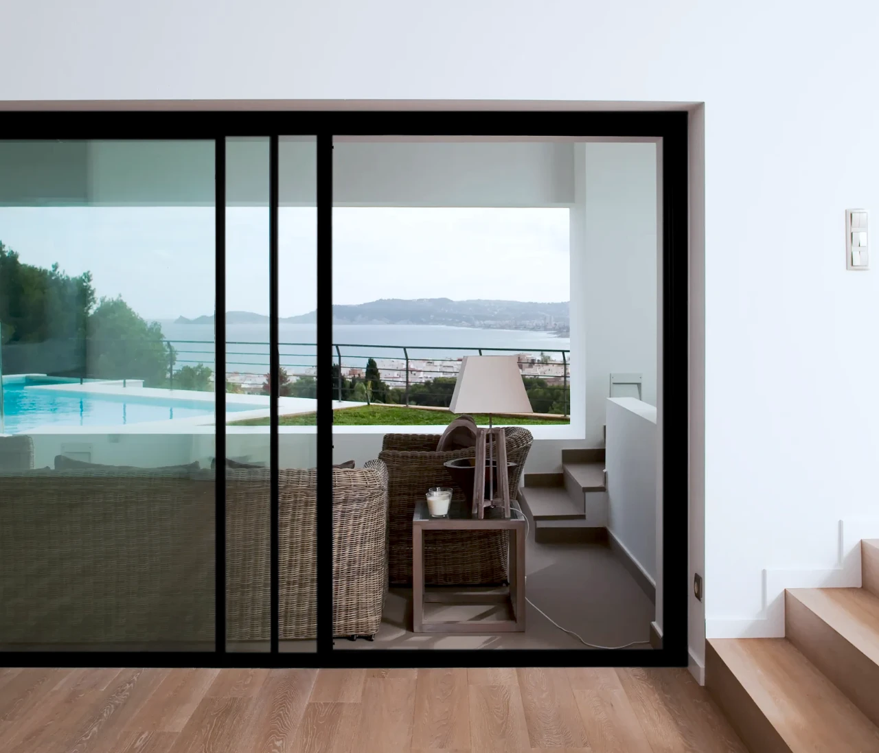 black internal sliding doors