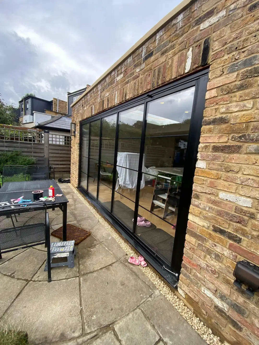 crittall style black aluminium bifold doors