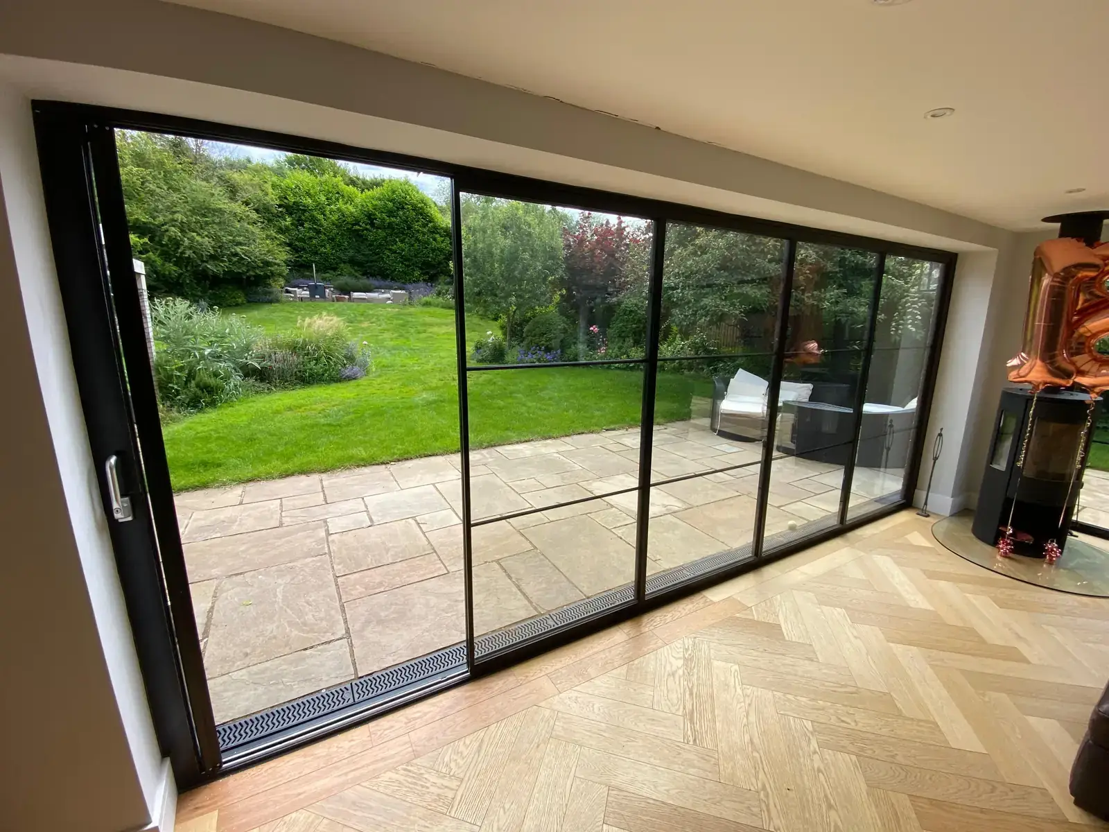 crittall style low threshold sliding doors