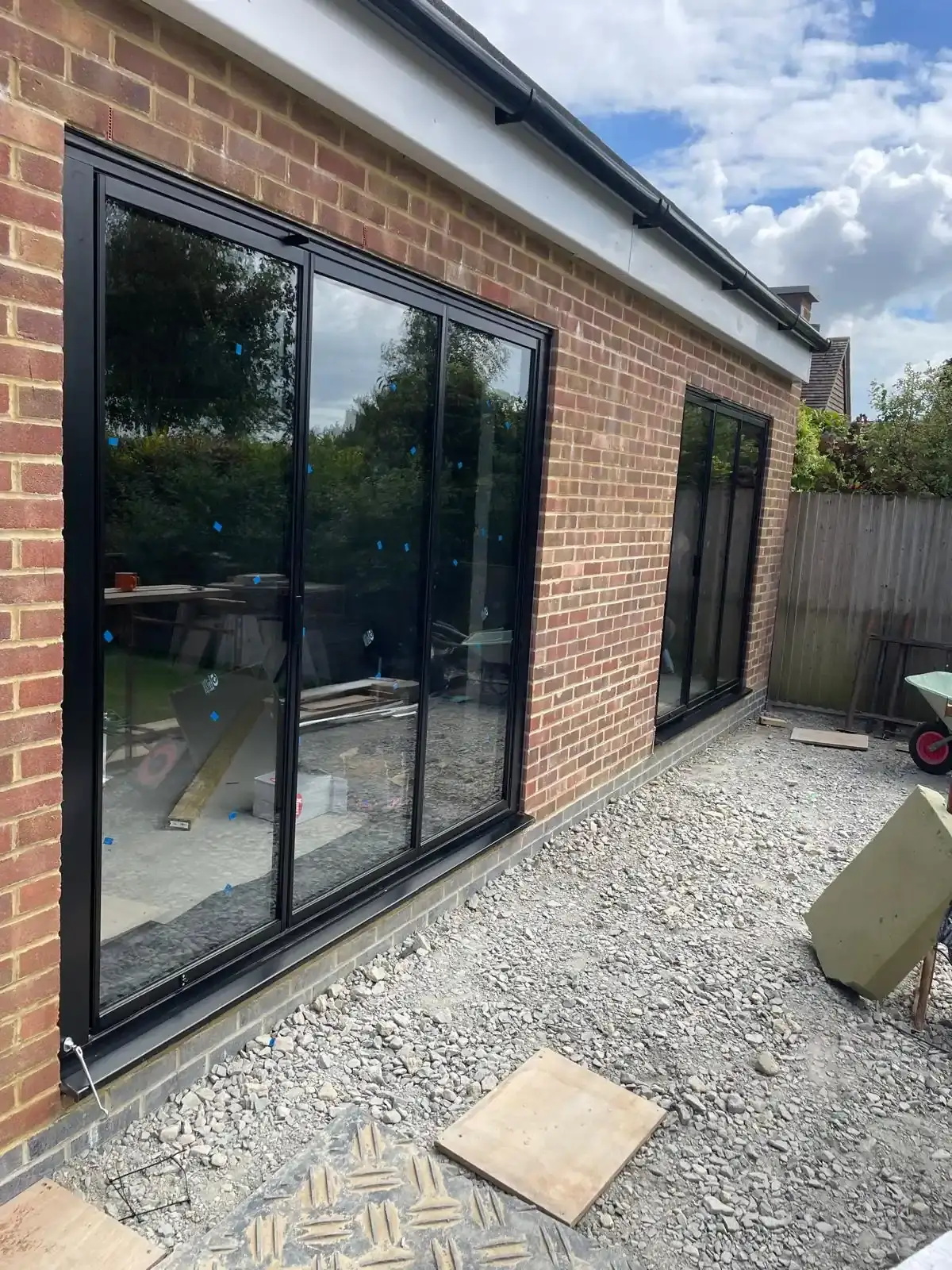 external black aluminium bi fold doors