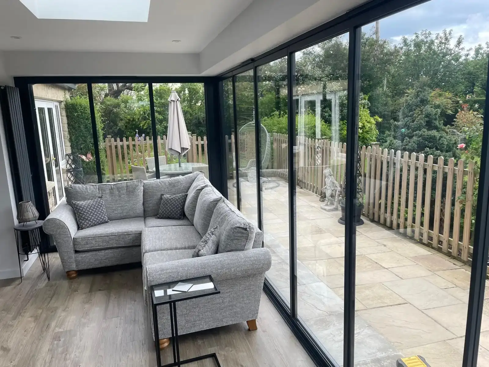 large bi fold doors living room