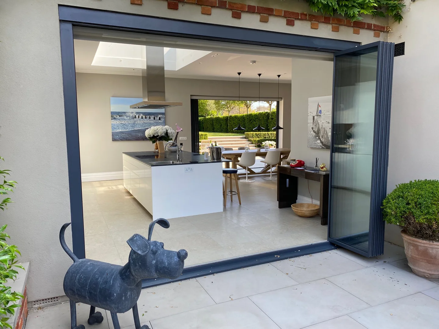 open plan kitchen bifold doors