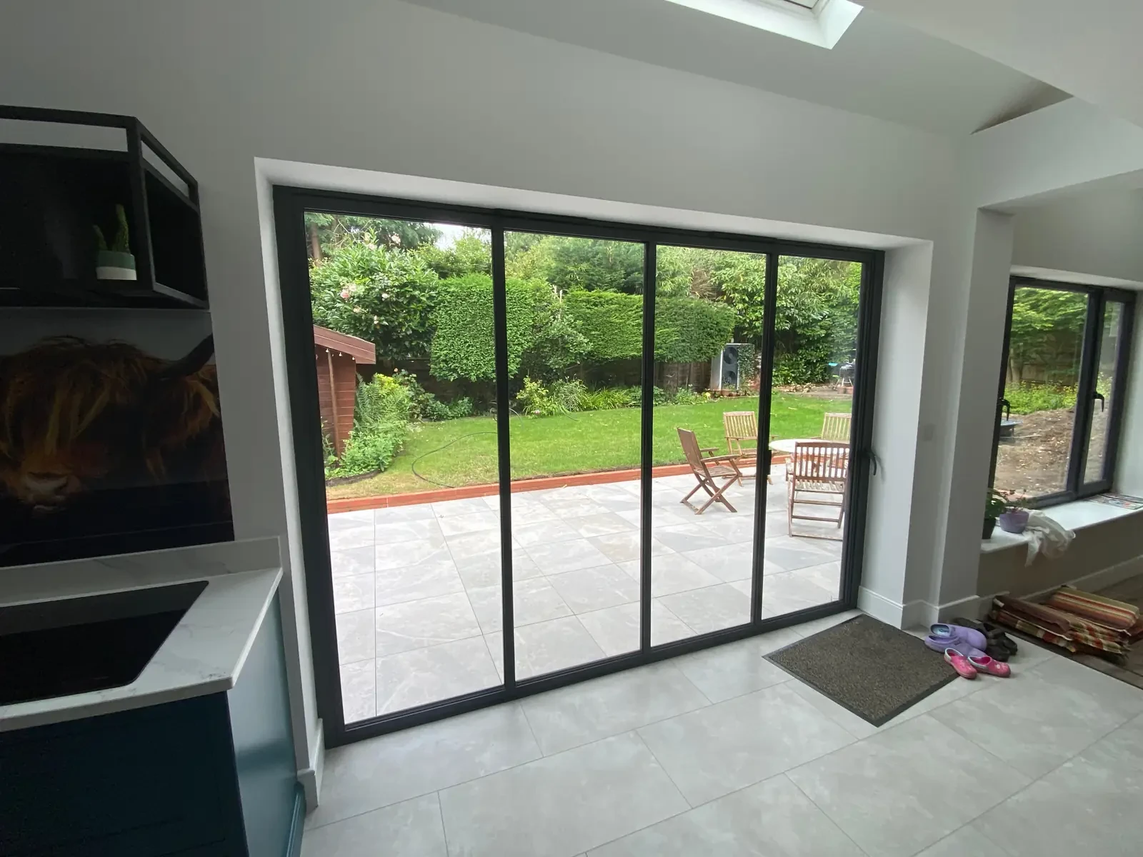 slimline black patio doors