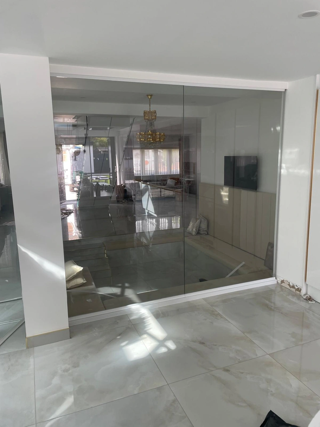 frameless interior folding doors