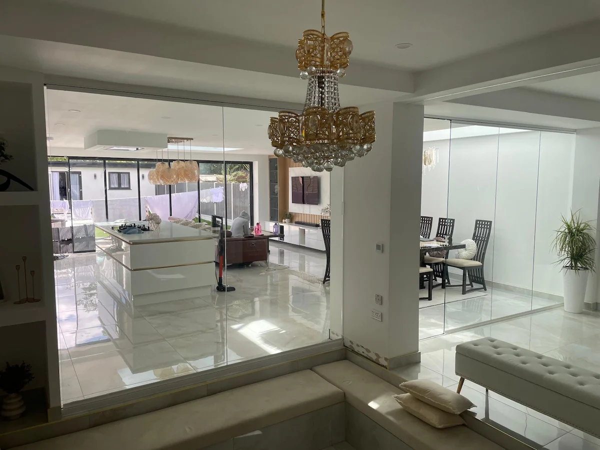 frameless internal glass doors