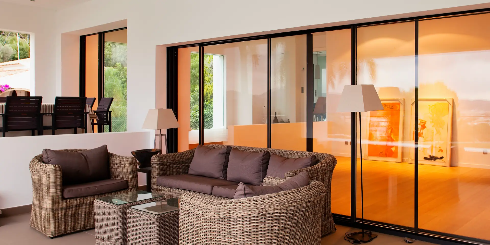 sliding glass partition doors