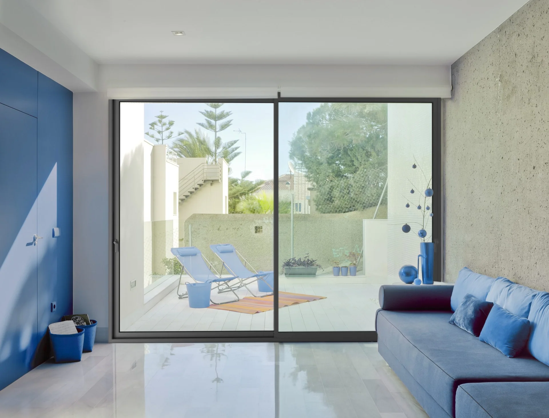 slimline contemporary sliding doors