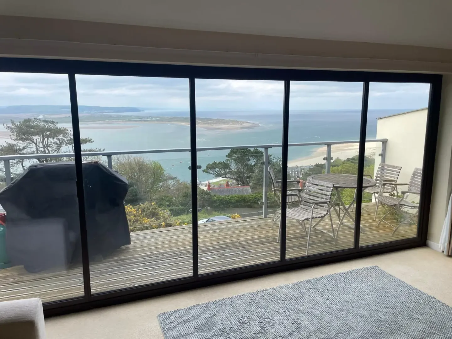 black secure patio doors