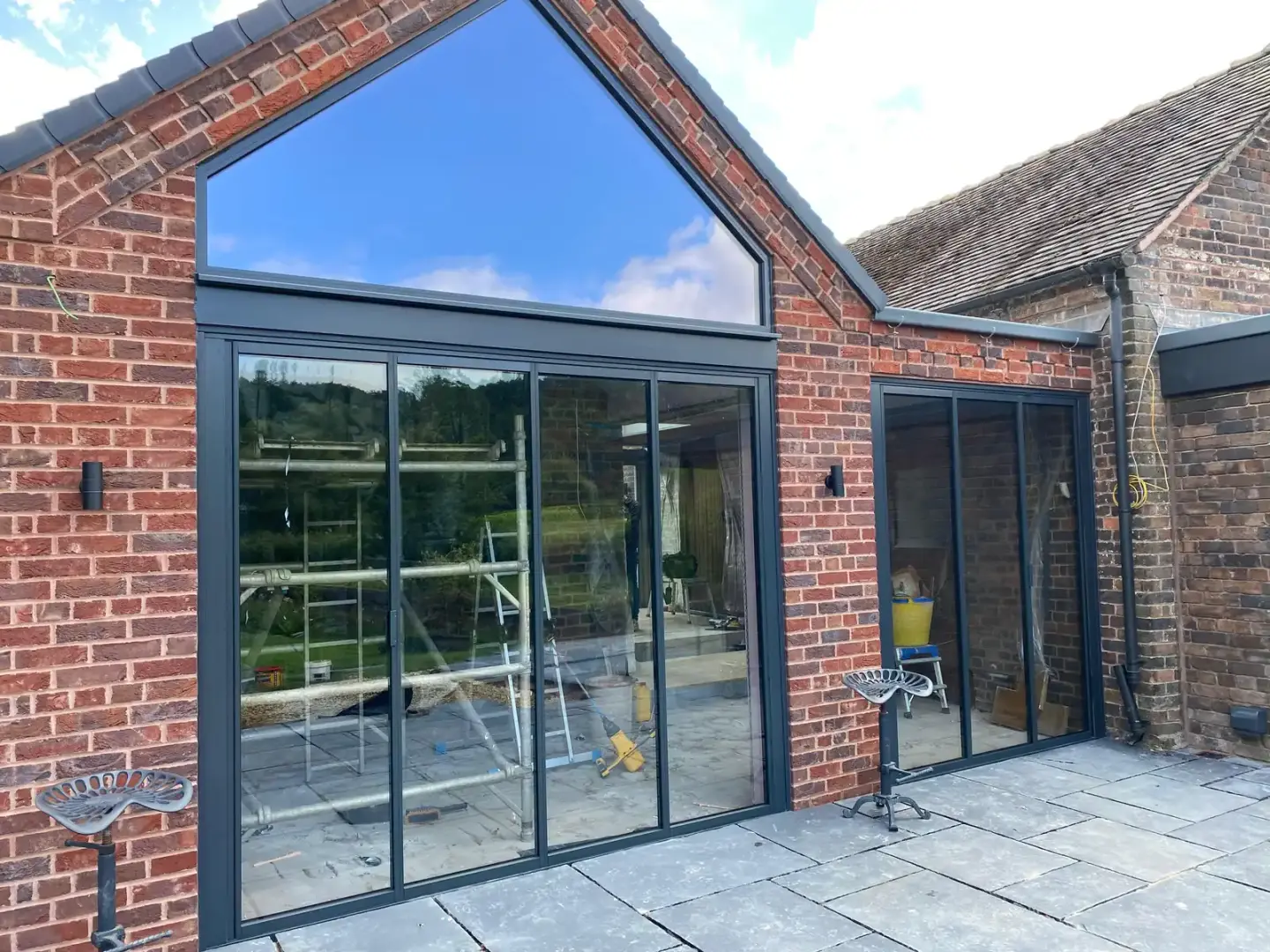 external floor to ceiling bifold doors