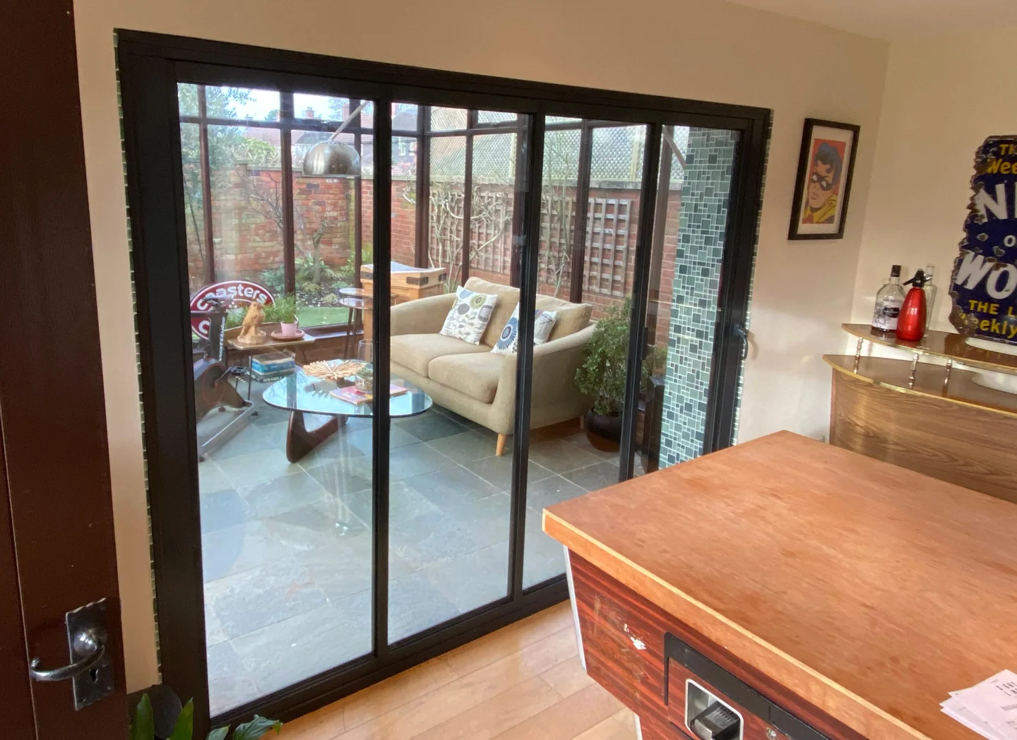 4 panel internal aluminium sliding doors