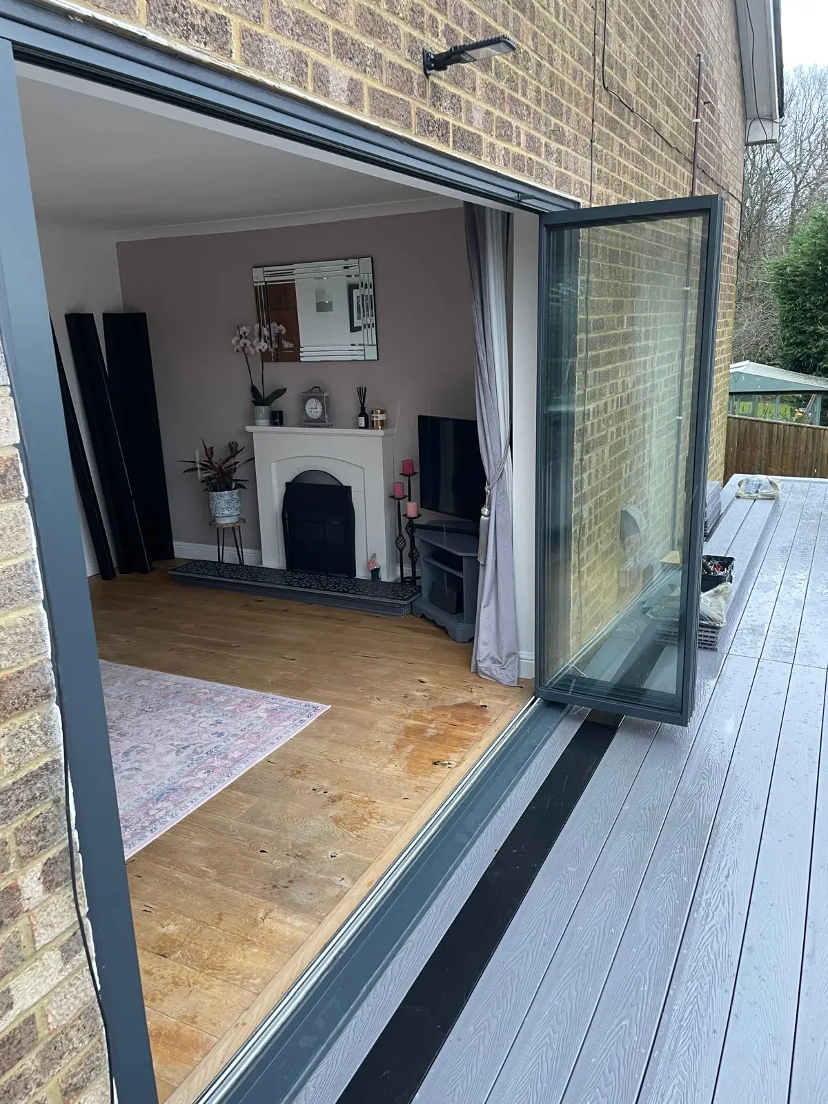 open bifold balcony doors