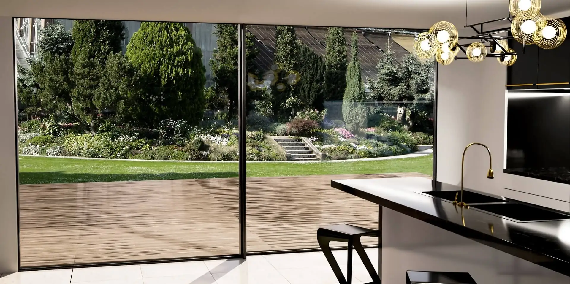 slimline double glazed aluminium doors