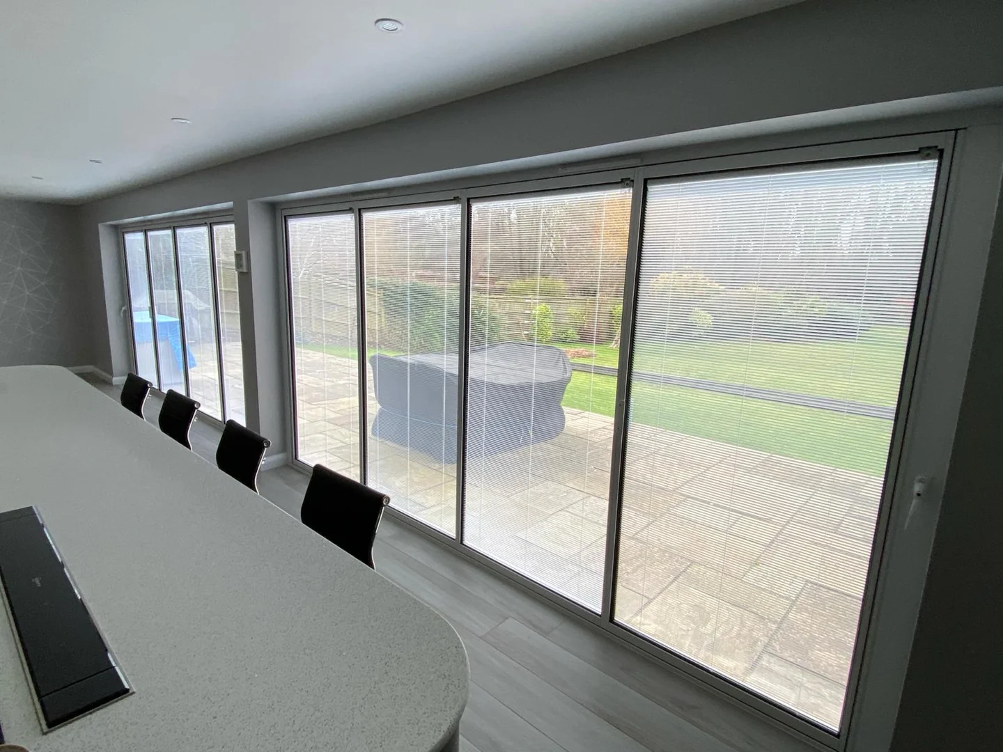 patio doors with integrated blinds